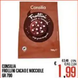 Supermercati EffePiù Consilia Frollini Cacao e Nocciole offerta