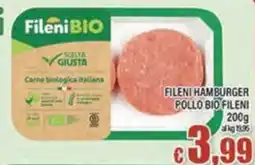 Top Supermercati Fileni hamburger pollo bio offerta