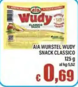 Top Supermercati Aia Wurstel Wudy Snack Classico offerta