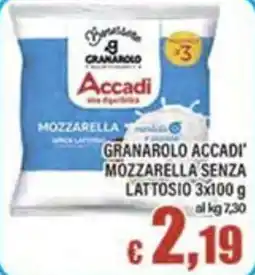 Top Supermercati Granarolo Accadi Mozzarella senza lattosio offerta