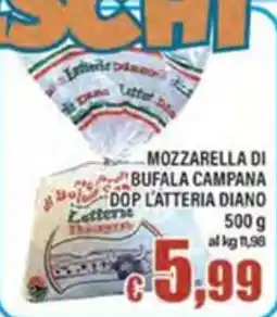 Top Supermercati Mozzarella di bufala campana dop Latteria Diano offerta
