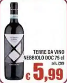 Top Supermercati Terre da Vino Nebbiolo DOC offerta