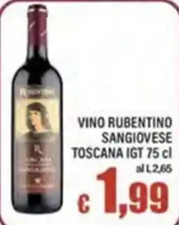 Top Supermercati Vino Rubentino Sangiovese offerta