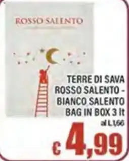 Top Supermercati Terre di Sava Rosso Salento/Bianco Salento offerta