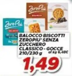 MA Supermercati Balocco biscotti zeropiu senza zucchero classico offerta