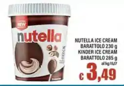 Top Supermercati Nutella ice cream offerta