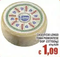 Top Supermercati Toma Piemontese DOP offerta