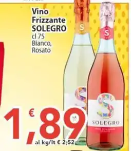 Sidis Vino Frizzante Solegro Bianco, Rosato offerta