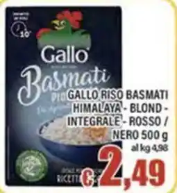 Top Supermercati Gallo riso basmati offerta