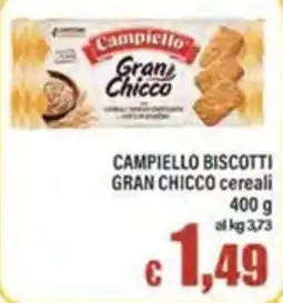 Top Supermercati Campiello biscotti gran chicco cereali offerta
