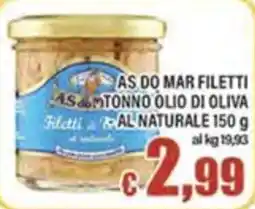 Top Supermercati AS DO MAR Filetti di Tonno offerta