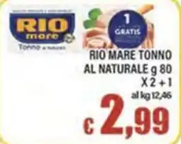 Top Supermercati Rio mare tonno al naturale offerta