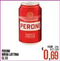 Supermercati EffePiù Peroni birra lattina offerta