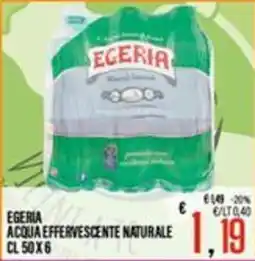 Supermercati EffePiù Egeria acqua effervescente naturale offerta