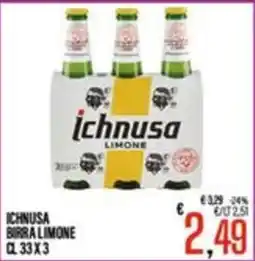 Supermercati EffePiù Ichnusa birra limone offerta
