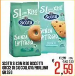 Supermercati EffePiù Scotti Si con Riso Biscotti offerta