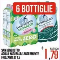 Supermercati EffePiù San Benedetto acqua naturale/leggermente frizzante offerta