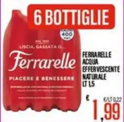 Supermercati EffePiù Ferrarelle acqua effervescente naturale offerta