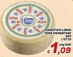 Idromarket Toma Piemontese DOP offerta