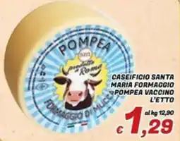Idromarket Formaggio di mucca pompea vaccino offerta