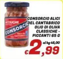 Idromarket Consorzio Alici del Cantabrico Olio di Oliva Classiche - Piccanti offerta