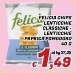 Idromarket Felicia chips lenticchie classiche offerta