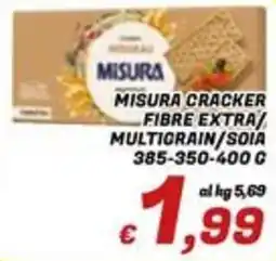 Idromarket Misura cracker fibre extra/multigrain/soia offerta