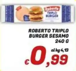 Idromarket Roberto triplo burger sesamo offerta