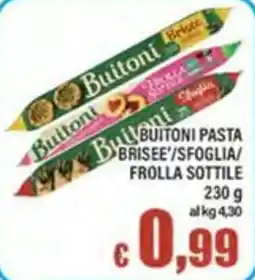 Top Supermercati Buitoni pasta brisee/sfoglia/frolla sottile offerta