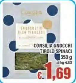 Top Supermercati Consilia gnocchi tirolo spinaci offerta