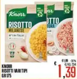 Supermercati EffePiù Knorr risotti vari tipi offerta