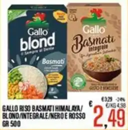 Supermercati EffePiù Gallo riso basmati offerta