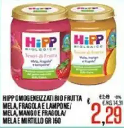 Supermercati EffePiù Hipp omogeneizzati bio frutta offerta