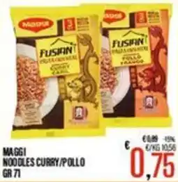 Supermercati EffePiù Maggi Fusian noodles curry/pollo offerta