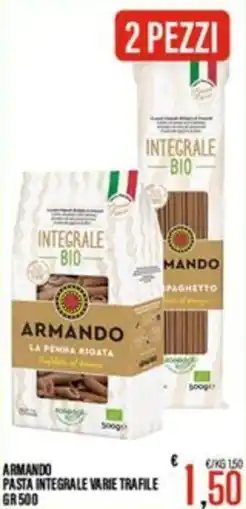 Supermercati EffePiù Armando pasta integrale varie trafile offerta