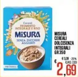 Supermercati EffePiù Misura cereali dolcezza integrali offerta