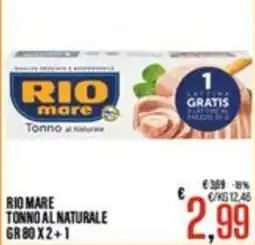 Supermercati EffePiù Rio mare Tonno al Naturale offerta