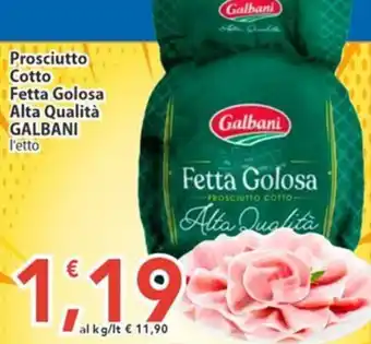 Sidis Fetta Golosa Prosciutto Cotto Alta Qualità Galbani offerta