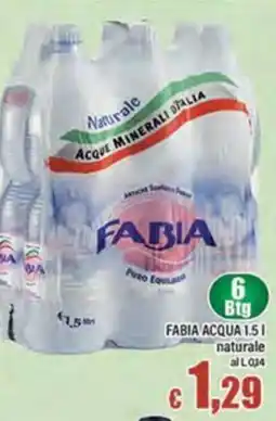 Top Supermercati Fabia acqua naturale offerta