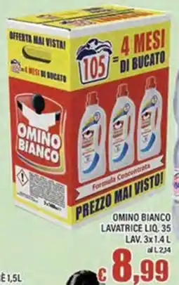 Top Supermercati Omino Bianco lavatrice liquido offerta