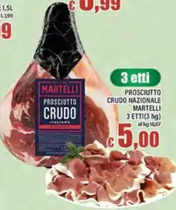 Top Supermercati Prosciutto crudo italiano Martelli offerta