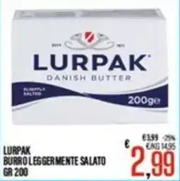 Supermercati EffePiù Lurpak burro leggermente salato offerta