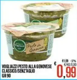 Supermercati EffePiù Voglazzi pesto alla genovese classico/senza aglio offerta