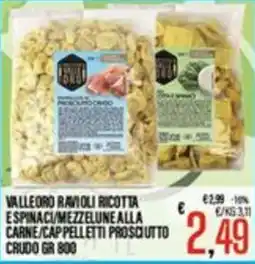 Supermercati EffePiù Valleoro ravioli ricotta offerta