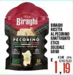 Supermercati EffePiù Biraghi ricetta al pecorino grattugiato offerta