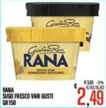 Supermercati EffePiù Rana sugo fresco vari gusti offerta
