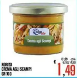 Supermercati EffePiù Norita crema agli scampi offerta