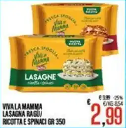 Supermercati EffePiù Viva la mamma lasagne ragu offerta