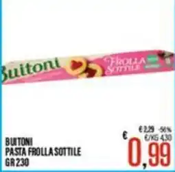 Supermercati EffePiù Buitoni pasta frolla sottile offerta