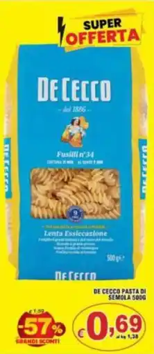 Sacoph De Cecco Fusilli n°34 offerta